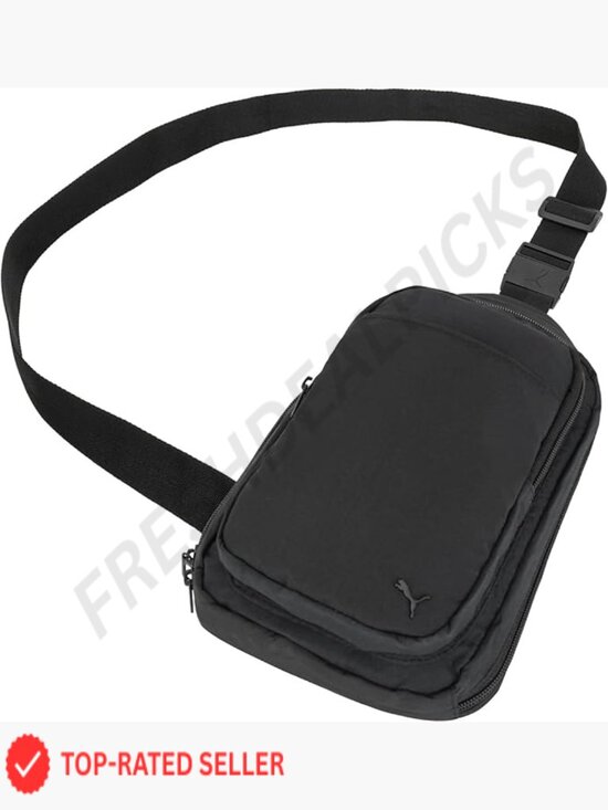 PUMA Sling Backpack Adjustable Strap Water Bottle Pocket Zip Pockets Sporty main image 4
